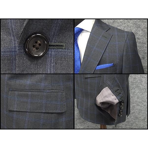 ZEGNA（ゼニア） 春夏物 濃グレー大格子 [Ermenegildo Zegna] TROPICAL