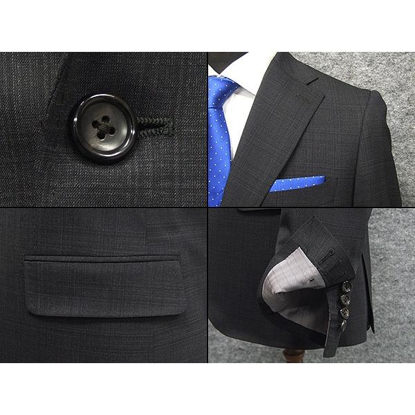 春夏物　濃グレー/格子　[Ermenegildo Zegna] ゼニア StileLibero使用　トレンドスタイル2釦スーツ　ストレッチ素材 細身　[A体][AB体]　EZD62の画像