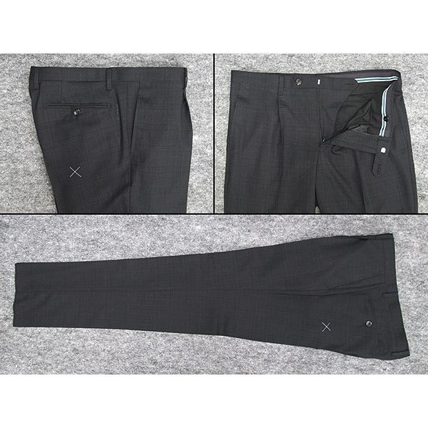 春夏物　濃グレー/格子　[Ermenegildo Zegna] ゼニア StileLibero使用　トレンドスタイル2釦スーツ　ストレッチ素材 細身　[A体][AB体]　EZD62の画像