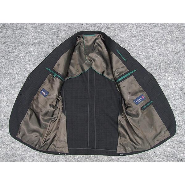 春夏物　濃グレー/格子　[Ermenegildo Zegna] ゼニア StileLibero使用　トレンドスタイル2釦スーツ　ストレッチ素材 細身　[A体][AB体]　EZD62の画像