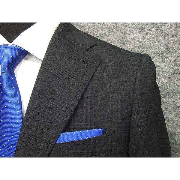 春夏物　濃グレー/格子　[Ermenegildo Zegna] ゼニア StileLibero使用　トレンドスタイル2釦スーツ　ストレッチ素材 細身　[A体][AB体]　EZD62の画像