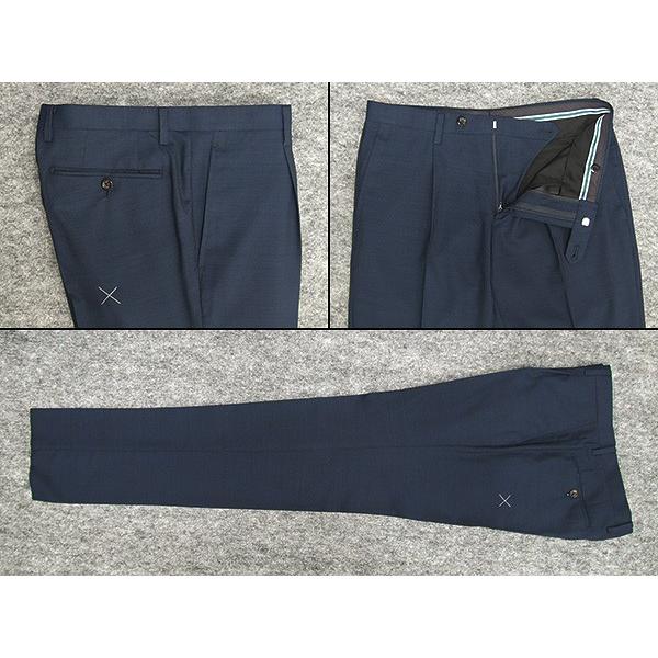 春夏物　青藍/無地調　[Ermenegildo Zegna] ゼニア StileLibero使用　トレンドスタイル2釦スーツ 細身　ストレッチ素材　[YA体][A体]　EZD64の画像