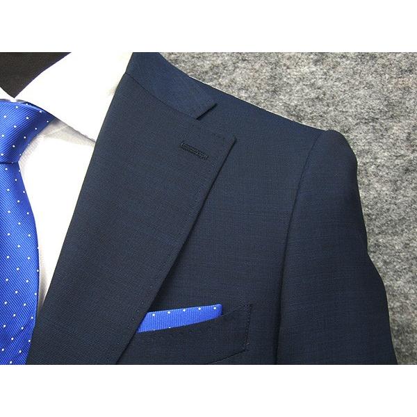 春夏物　青藍/無地調　[Ermenegildo Zegna] ゼニア StileLibero使用　トレンドスタイル2釦スーツ 細身　ストレッチ素材　[YA体][A体]　EZD64の画像