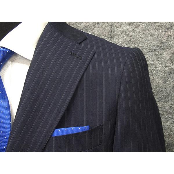 新品未使用 ONLYPREMIO Zegna/ゼニア/トロピカル/ネイビー/39 ZEGNA 春夏物 紺ストライプ [Ermenegildo Zegna] ゼニア