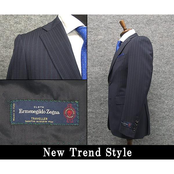 エルメネジルドゼニア スーツ 52ネイビー ストライプ ZEGNA エルメネジルドゼニア スーツ 52ネイビー ストライプ ZEGNA