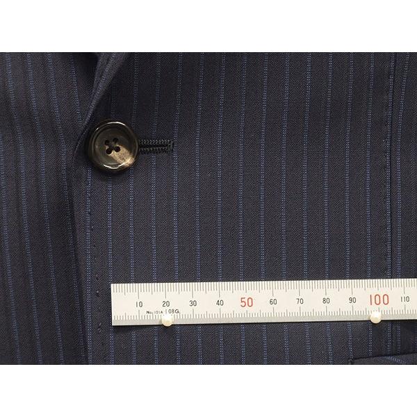 春夏物　紺/縞　[Ermenegildo Zegna] ゼニア TROPICAL使用　トレンドスタイル2釦スーツ ネイビー ストライプ　[YA体][A体]　EZD72の画像