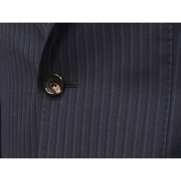 春夏物　紺/縞　[Ermenegildo Zegna] ゼニア TROPICAL使用　トレンドスタイル2釦スーツ ネイビー ストライプ　[YA体][A体]　EZD72の画像