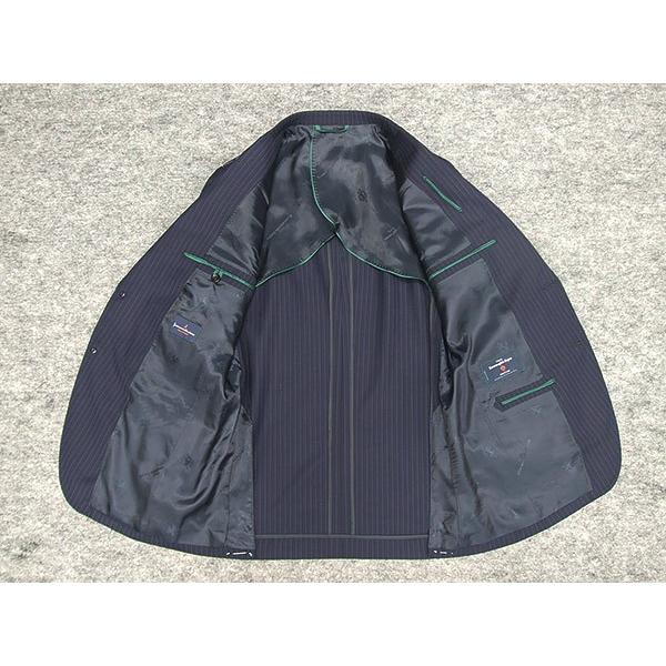 春夏物　紺/縞　[Ermenegildo Zegna] ゼニア TROPICAL使用　トレンドスタイル2釦スーツ ネイビー ストライプ　[YA体][A体]　EZD72の画像