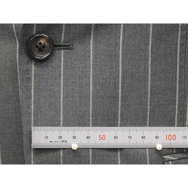 春夏物　ライトグレー/縞　[Ermenegildo Zegna] ゼニア TROPICAL使用 グレー ストライプ　トレンドスタイル2釦スーツ スリム　[A体][AB体]　EZD73の画像