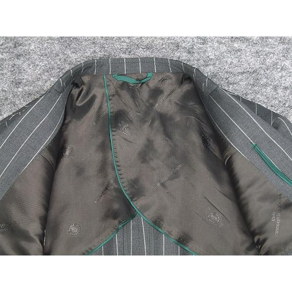 春夏物　ライトグレー/縞　[Ermenegildo Zegna] ゼニア TROPICAL使用 グレー ストライプ　トレンドスタイル2釦スーツ スリム　[A体][AB体]　EZD73の画像