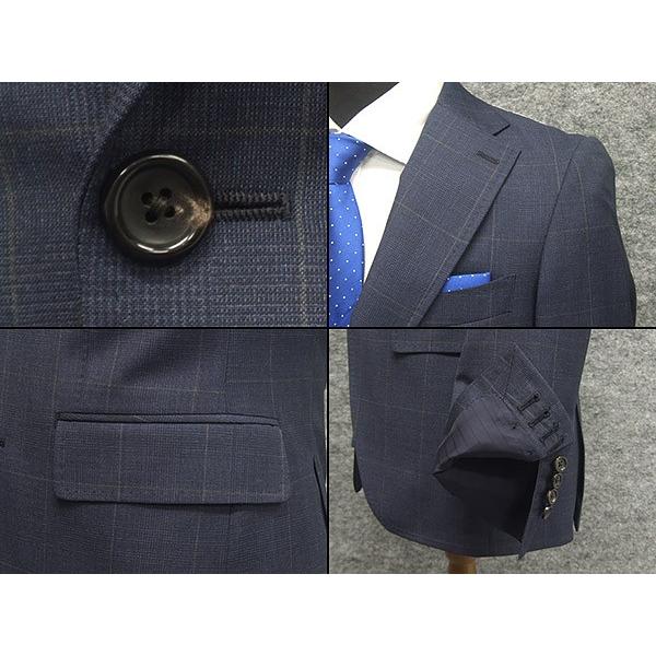 春夏物　藍紺/チェック　[Ermenegildo Zegna] ゼニア TROPICAL使用　トレンドスタイル2釦スーツ スリム　[YA体][A体]　EZD75 ZEGNA（ゼニア） 春夏物 藍紺/チェック [Ermenegildo Zegna] TROPICAL