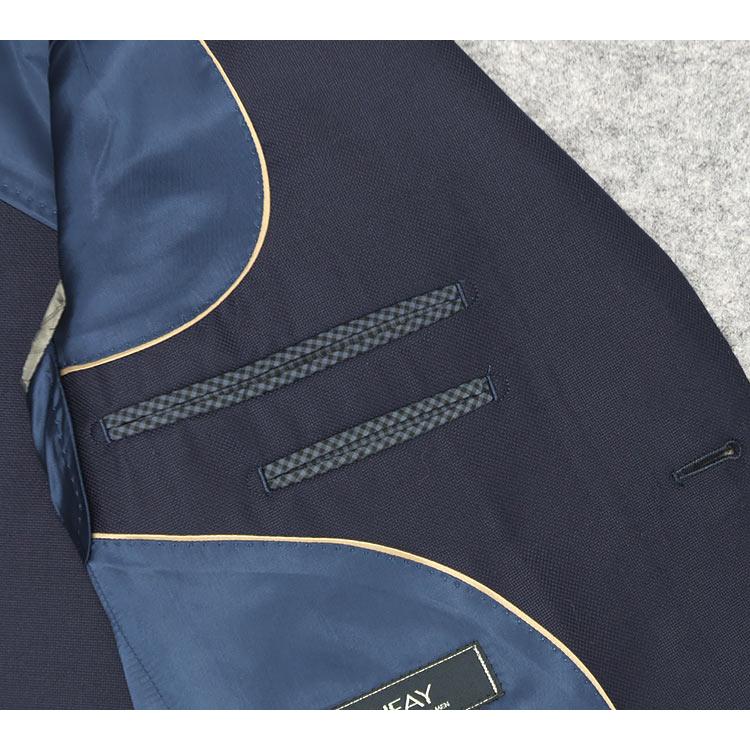 通年ジャケット　[Ermenegildo Zegna]ゼニア生地　TROFEO使用　[A体][AB体][BB体]　紺ブレ　ベーシック2釦　紺系/無地　メンズ　EZJ-3404-88の画像