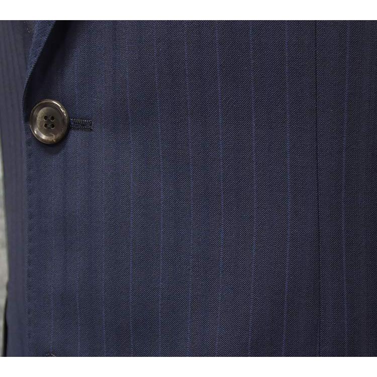 通年物 [Ermenegildo Zegna] ゼニア TRAVELLER使用 ベーシック2釦スーツ 濃紺/ストライプ [AB4] 日本製 EZR-T1の画像