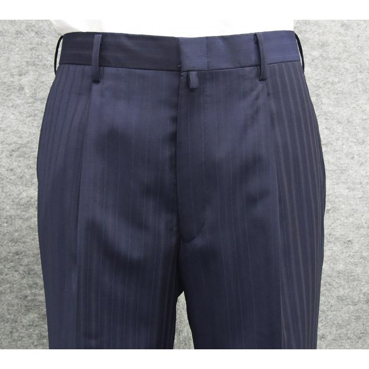 通年物 [Ermenegildo Zegna] ゼニア TRAVELLER使用 ベーシック2釦スーツ 濃紺/ストライプ [AB7] 日本製 EZR-T3の画像