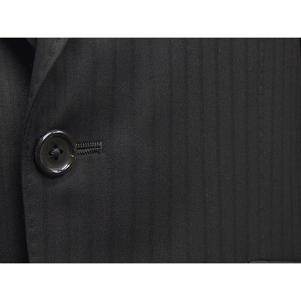 秋冬物　[Ermenegildo Zegna]ゼニア生地　TRAVELLER使用　スタイリッシュ2釦スーツ　[AB体][BB体]　黒/ストライプ　ロゴ入り裏地　EZS05の画像
