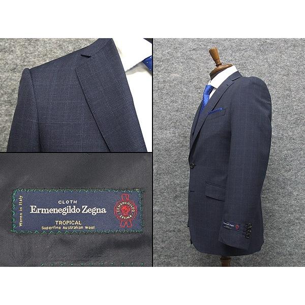 ZEGNA（ゼニア） 春夏物 紺系格子 [Ermenegildo Zegna] TROPICAL使用