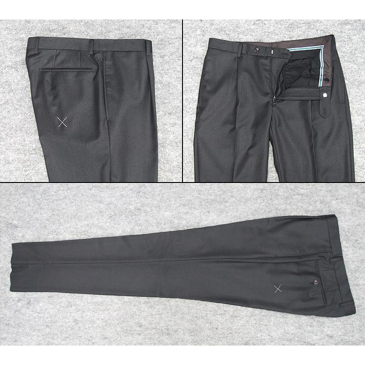秋冬物 [Ermenegildo Zegna]ゼニア生地 TRAVELLER使用 スタイリッシュ２釦スーツ 濃グレー/無地 EZS87の画像