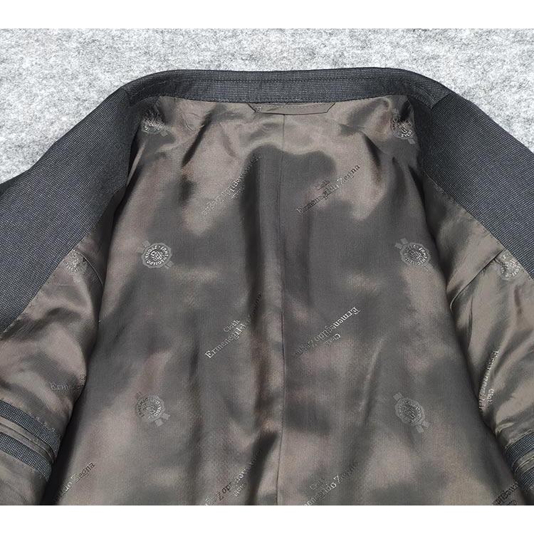 秋冬物 [Ermenegildo Zegna]ゼニア生地 TRAVELLER使用 スタイリッシュ２釦スーツ 濃グレー/無地調 EZS90の画像