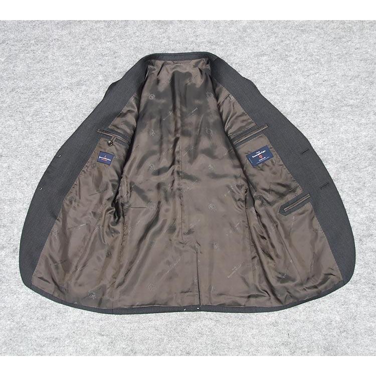 秋冬物 [Ermenegildo Zegna]ゼニア生地 TRAVELLER使用 スタイリッシュ２釦スーツ 濃グレー/無地調 EZS90の画像