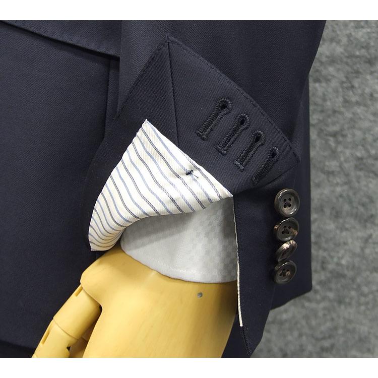 秋冬物 [Ermenegildo Zegna]ゼニア生地 TRAVELLER使用 スタイリッシュ２釦スーツ 濃紺/無地 EZS92の画像