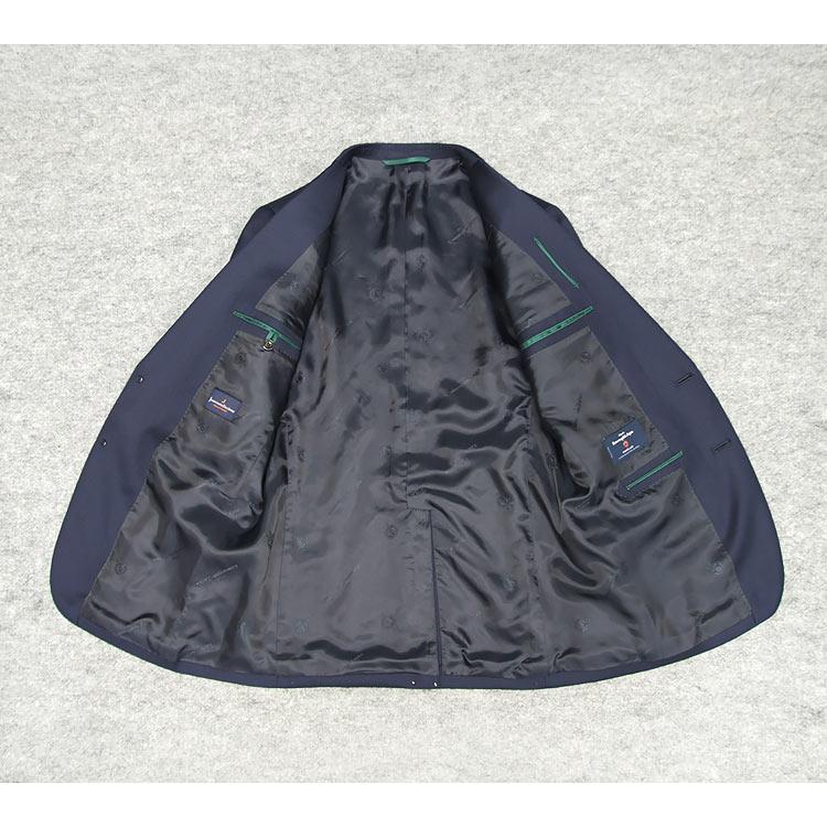 秋冬物 [Ermenegildo Zegna]ゼニア生地 TRAVELLER使用 スタイリッシュ２釦スーツ 紺/無地 EZS93の画像