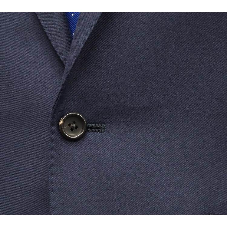 秋冬物 [Ermenegildo Zegna]ゼニア生地 TRAVELLER使用 スタイリッシュ２釦スーツ 紺/無地 EZS93の画像