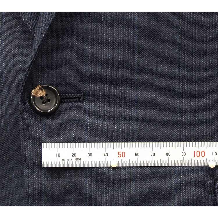 秋冬物 [Ermenegildo Zegna]ゼニア生地 TRAVELLER使用 スタイリッシュ２釦スーツ 藍紺/格子 EZS94の画像