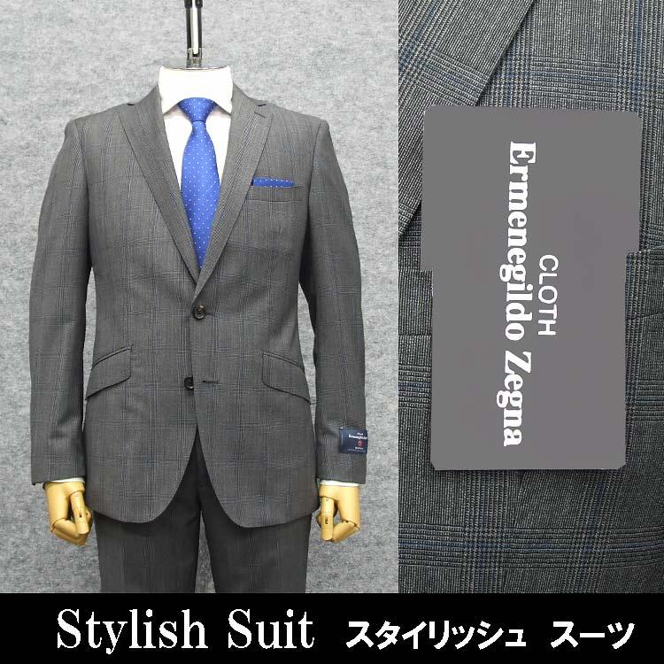 【極美品】ゼニア TROPICAL生地使用 SIMPLICITÉ plusスーツ 通年物 [Ermenegildo Zegna] ゼニア生地 TROPICAL使用 スタイリッシュ2