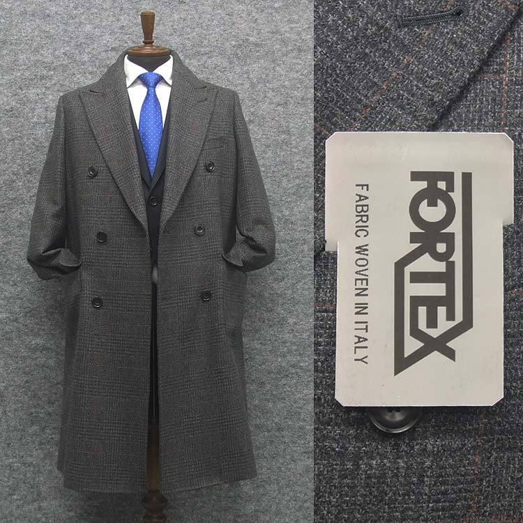 ダブルチェスターコート イタリー生地 Fortex 大柄グレンチェック調 グレー Ya体 A体対応 スタイリッシュタイプ メンズ Fortex02 Fortex02 背広屋石k 通販 Yahoo ショッピング