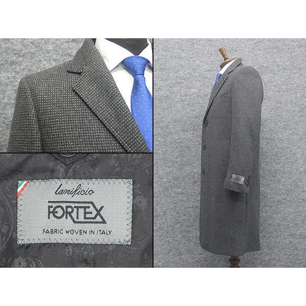 シングルチェスターコート イタリー生地[FORTEX] グレー系/ドット風