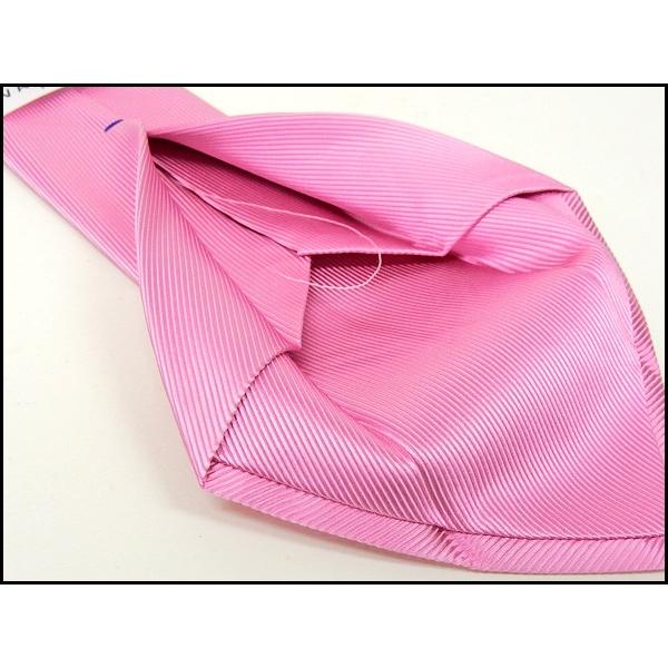 ハンドメードネクタイ　セッテピエゲ　セブンホールド　日本縫製　VACANZA　シルク100％　無地調　ピンク｜dxksm466｜04