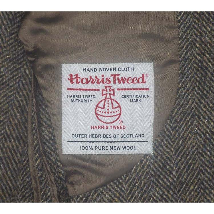 英国生地　[Harris Tweed]ハリスツイード ジャケット メンズ　スタイリッシュジャケット　茶系/杉綾　[YA体][A体]兼用　秋冬物　ht3005-58の画像