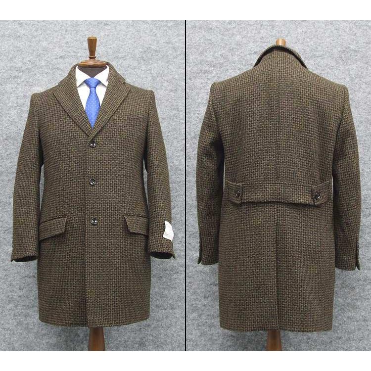 HARRIS TWEED（ハリスツイード） 英国生地 チェスターコート 茶系