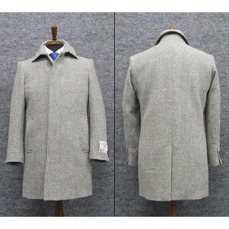 HARRIS TWEED（ハリスツイード） 英国生地 ステンカラーコート ライト