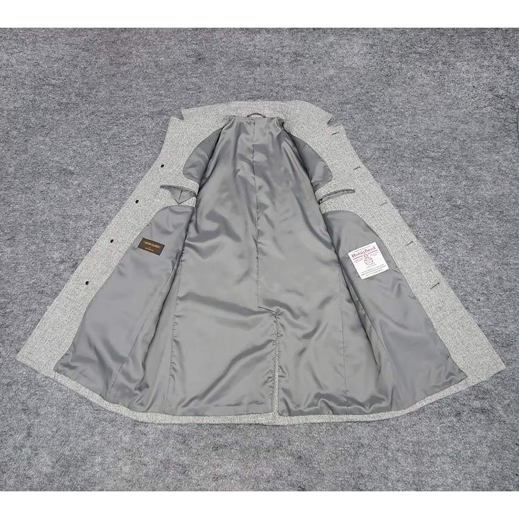 HARRIS TWEED（ハリスツイード） 英国生地 ステンカラーコート ライト