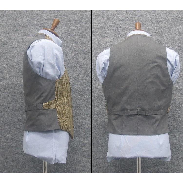 HARRIS TWEED（ハリスツイード） 英国生地 ベスト [A体][AB体]兼用 茶