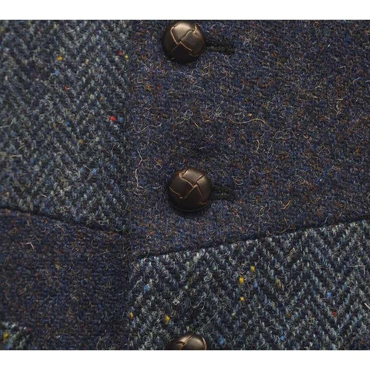 HARRIS TWEED 英国生地 [Harris Tweed]ハリスツイード ベスト [A体][AB 