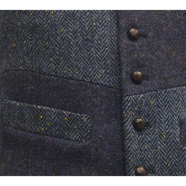 HARRIS TWEED（ハリスツイード） 英国生地 ベスト [A体][AB体]兼用 藍