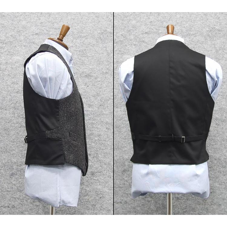 HARRIS TWEED（ハリスツイード） 英国生地 ベスト [A体][AB体] 濃