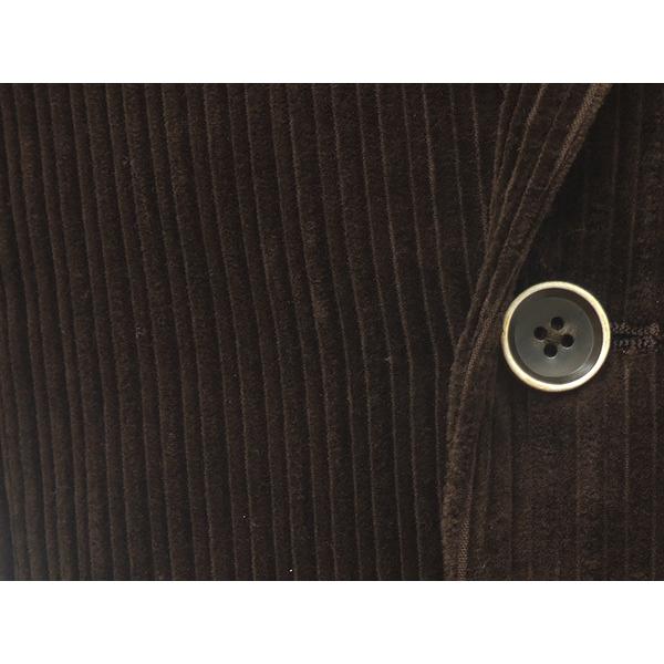 秋冬物 コーデュロイ セミスタイリッシュ2釦スーツ 茶系/チョコレート