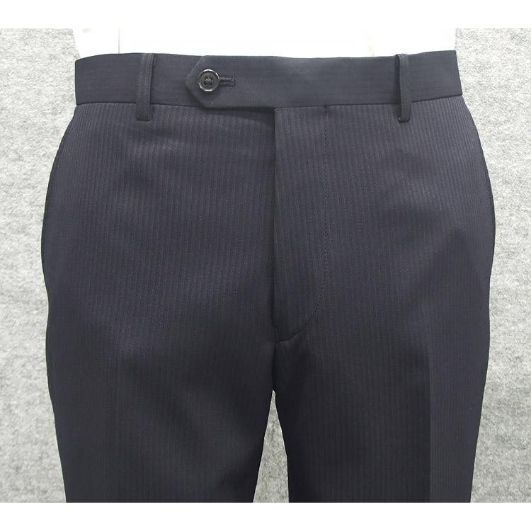 訳あり 春夏物 2パンツ ウォッシャブル スタイリッシュ2釦スーツ 紺