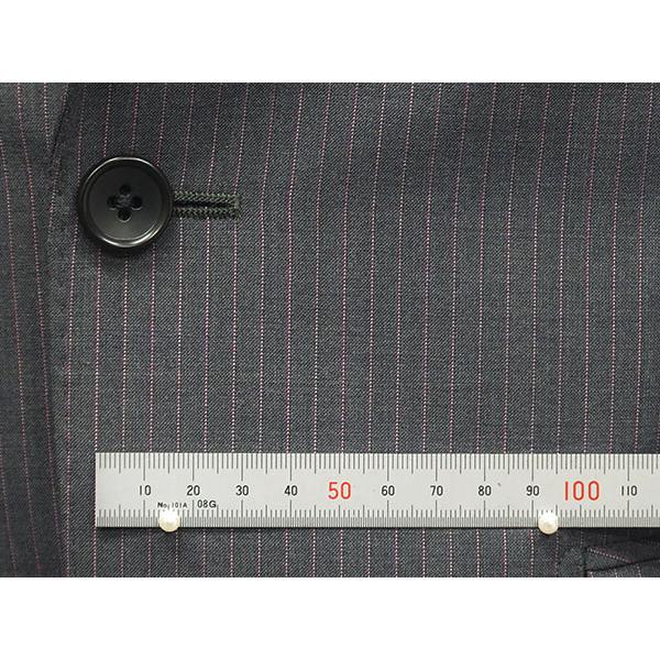 春夏物 [Janecostellazione] スタイリッシュ2釦スーツ グレー縞 A6