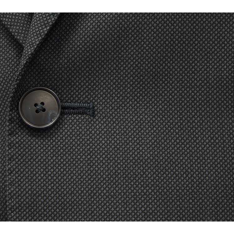 通年物 スタイリッシュ3ピーススーツ グレー/バーズアイ[AB体][BB体