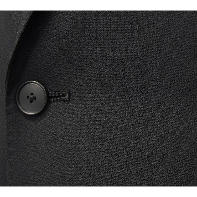 通年物 スタイリッシュ3ピーススーツ 黒系/チェック [AB体][BB体