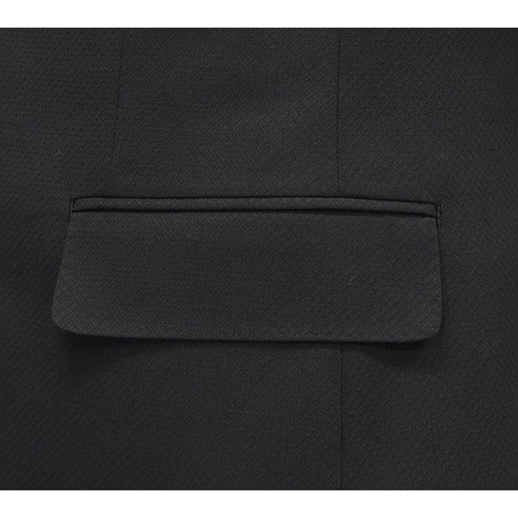 通年物 スタイリッシュ3ピーススーツ 黒系/チェック [AB体][BB体