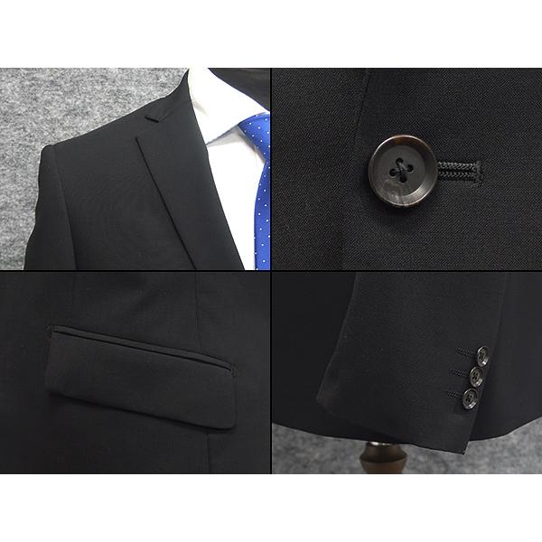 春夏物 [Janecostellazione] スタイリッシュ2釦スーツ 黒無地 AB5