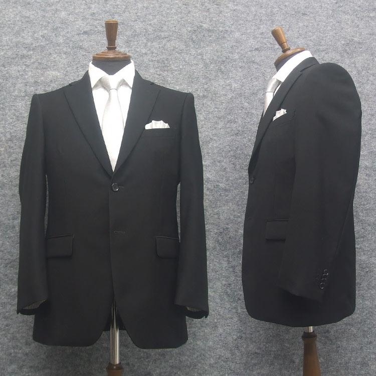 礼服 シングル２釦 フォーマル 通年物 ウール100％ 黒 ブラックフォーマル アウトレット　[A体][AB体][BB体] JT6250 礼服 シングル2釦 フォーマル 通年物 ウール100％ 黒 ブラック