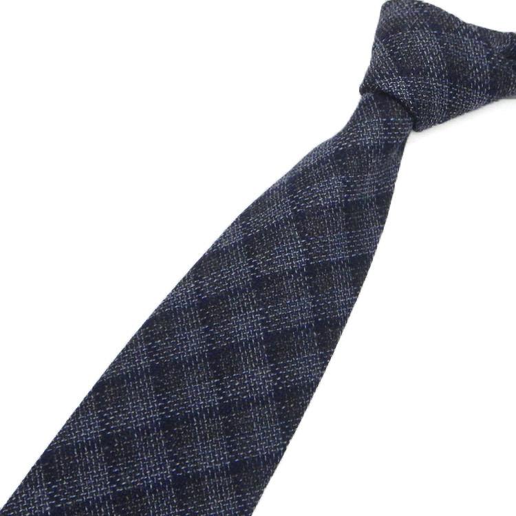 SCABAL グレー系 チェック柄 ネクタイ イタリー生地使用/京都産