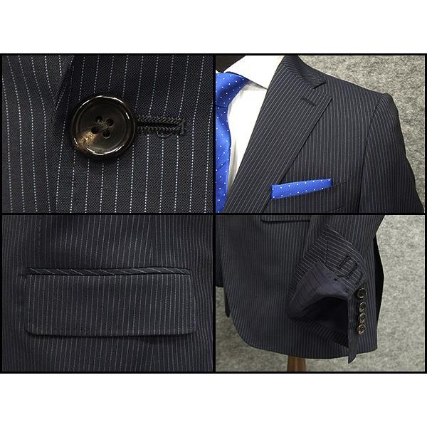 Loro Piana（ロロピアーナ） 春夏物 紺ペンシル縞 ZELANDER DREAM使用