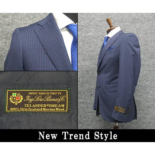 Loro Piana（ロロピアーナ） 春夏物 青紺/縞 ZELANDER DREAM使用 [YA体